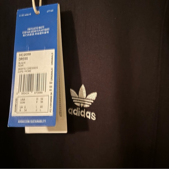 Adidas Black Midi Dress UK 8 or Size S - Picture 7 of 7